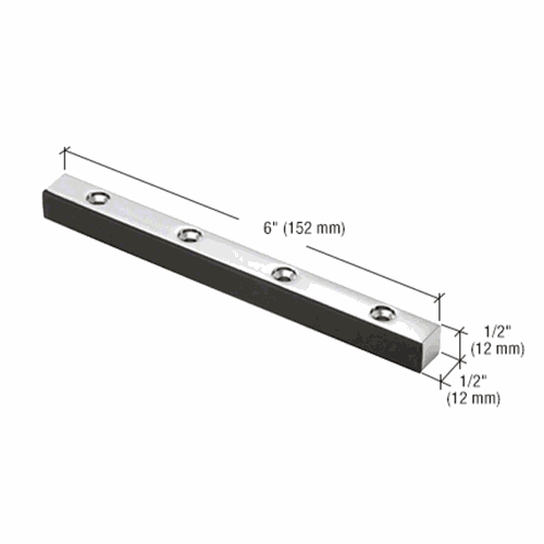 CRL 1NT308PS Polished Stainless Steel Double Door Stop - Header Mounted