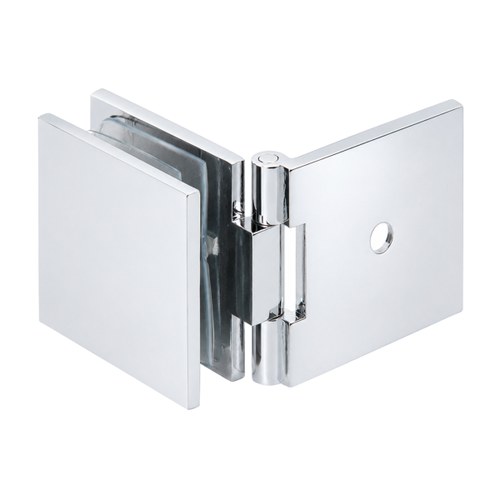 CRL ADJSQ037CH Polished Chrome Adjustable Square Wall Mount Glass Clamp