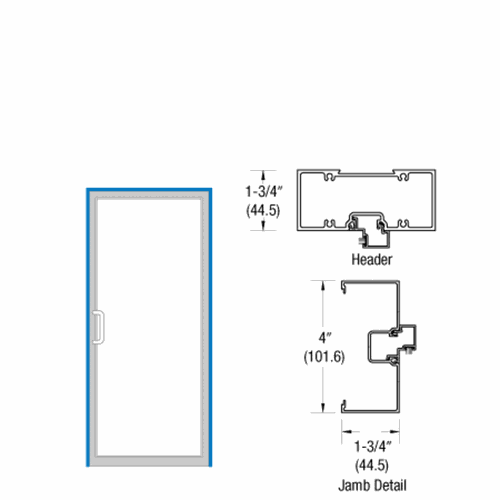 CRL 0Z11222L036 U.S. Aluminum Bronze Black Anodized Left Hand Open Back Frame for Single Door