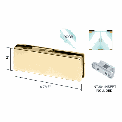 CRL PH21BBR Brass European Top Door Patch Fitting with 1NT304 Insert