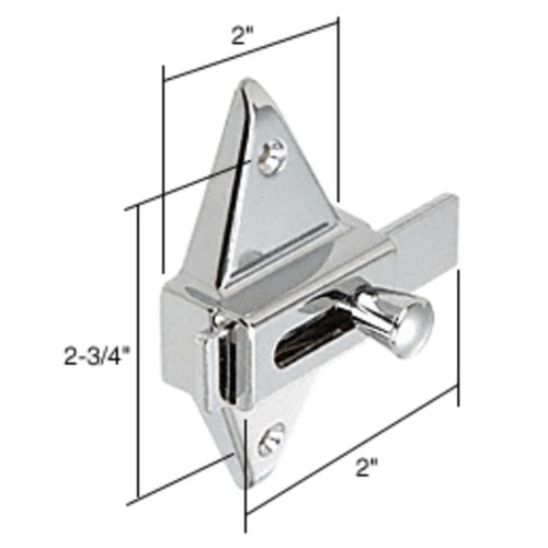 CRL TP502 Chrome Slide Latch for Restroom Partitions