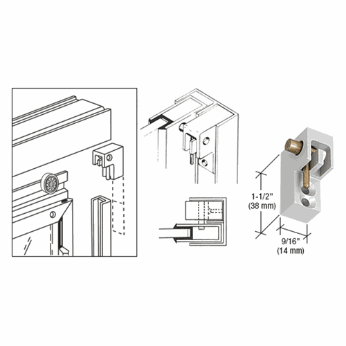 CRL D53ALH Satin Anodized Left-Hand Window Catch for Pass-Thru Windows