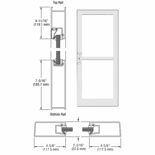 CRL SZ41852 U.S. Aluminum White KYNAR IG500 Custom Pair StormFront Gear Hinged Entrance