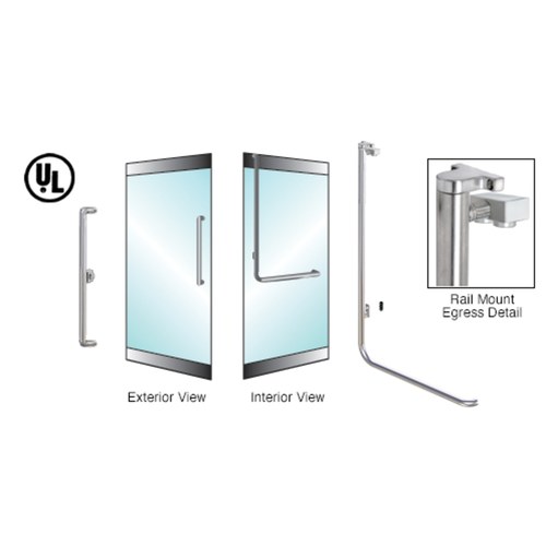 CRL EG100X4RKBS Blumcraft Brushed Stainless Left Hand Keyed Access Control Handle