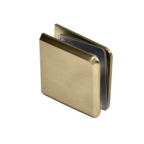 CRL BCU4BBRZ Brushed Bronze Beveled Heavy-Duty Wall Mount Glass Clamp