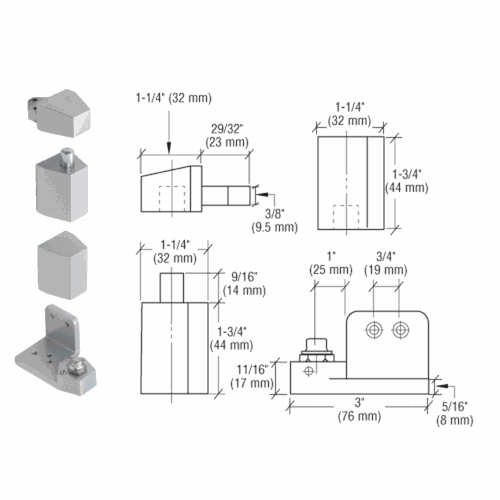CRL 0P25LHA Jackson Aluminum Left Hand 3/4