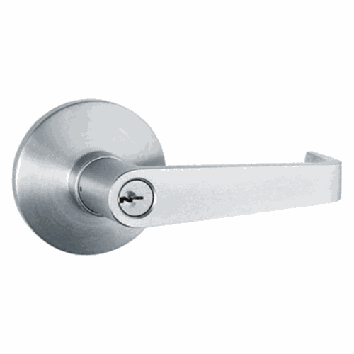 CRL DL51LKDA Satin Chrome Panic Exit Device Trim - Keyed Lever Handle Accessory