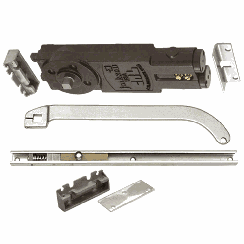 CRL 21201S62801 Jackson Satin Aluminum Concealed Closer, No Hold Open, Offset Slide-Arm