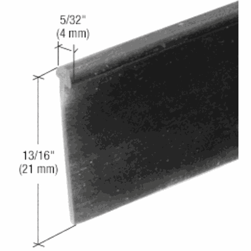 CRL M6230 Black Shower Door Bottom 'T' Seal with Wipe