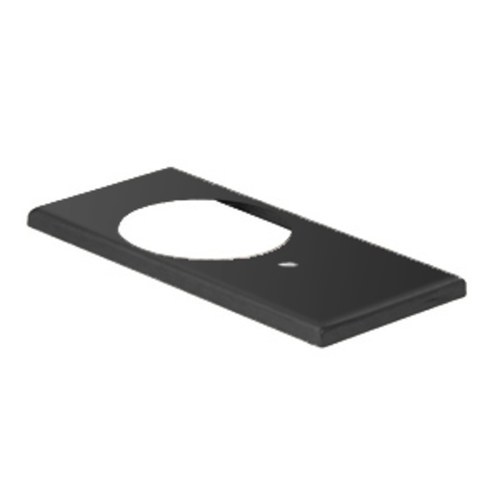 CRL 1NT402CMBL Matte Black Floor-Mounted Free-Swing Pivot Cover