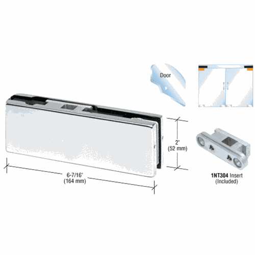 CRL PH20BA Satin Anodized Top Door Patch Fitting with 1NT304 Insert