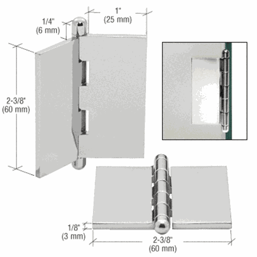 CRL UV0090 UV Large Flat Glass Hinge