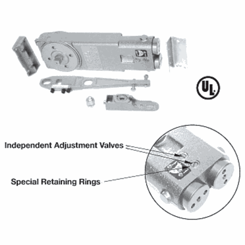 CRL 8170GE Medium Duty 105 Concealed Closer with GE Side-Load Hardware