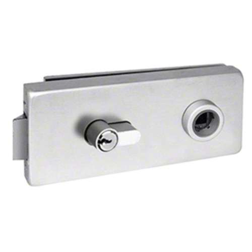 CRL FLKSSA Fallbrook Satin Anodized Square Latch Housing with Key Cylinder