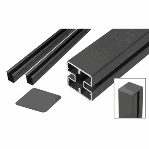CRL HD48CKBL Matte Black Heavy-Duty Windscreen Post Kit - 48