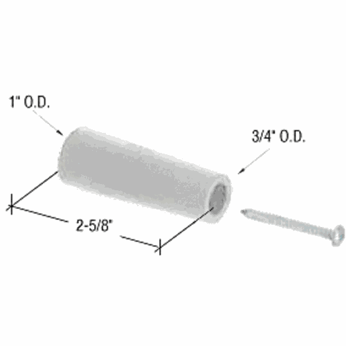 CRL D1802 White Sliding Glass Door Bumper - 2.625