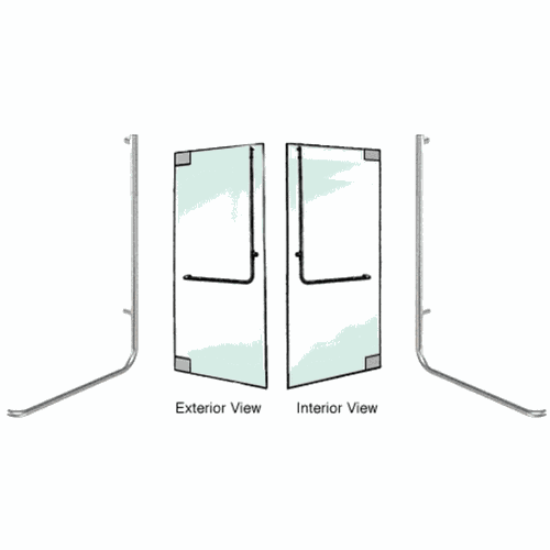 CRL DH100D4GPS Blumcraft Polished Stainless Left Hand Reverse Glass Mount 
