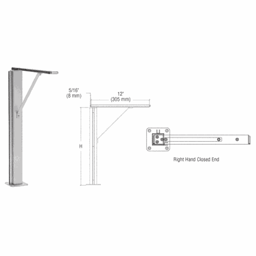 CRL SG40118REBS Brushed Stainless Right-Hand 18