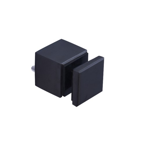 CRL SS0B2134MBL Matte Black Glass Rail Square Standoff Base Cap - 1.75