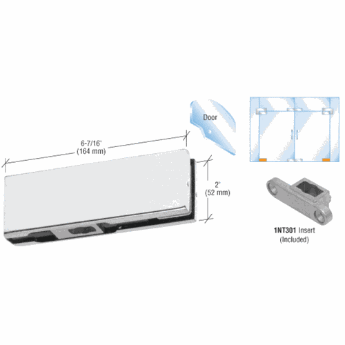 CRL PH11CA Satin Anodized Bottom Door Patch with 1NT301 Insert