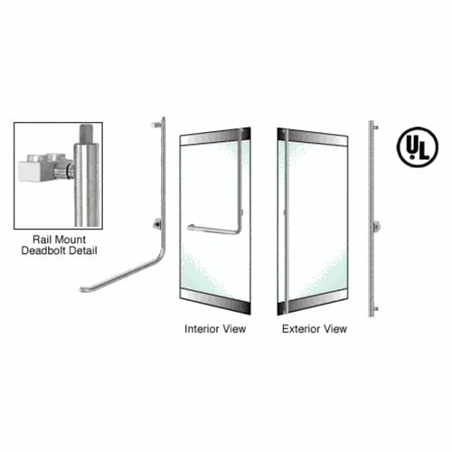 CRL DB100F3R1BS Blumcraft Brushed Stainless Right Hand Reverse Rail Mount Deadbolt Handle