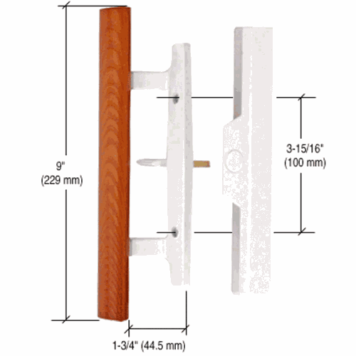 CRL C1315 Unkeyed White Sliding Glass Door Handle