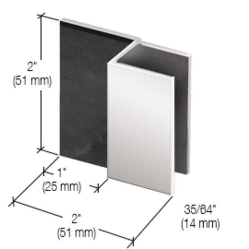 CRL DS12SQ1CH Polished Chrome Square Door Stop for 1/2