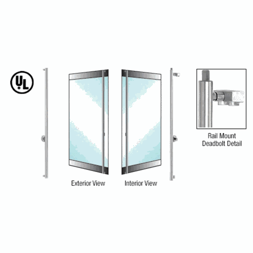 CRL DB130F4R1PS Blumcraft Polished Stainless Left Hand Reverse Rail Mount Deadbolt Handle