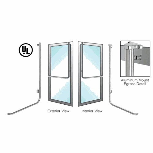 CRL EG100D4APBS Blumcraft Brushed Stainless Left Hand Reverse Door Mount Retainer Plate 