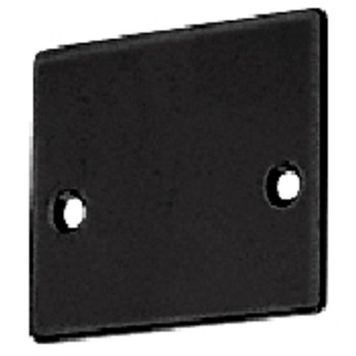 CRL NH3ECBL Black Powder Coat End Cap with Screws for NH3 Wide U-Channel