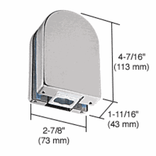 CRL PTH21BS Brushed Stainless PTH Series Bottom Door Patch Fitting