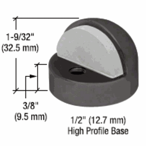 CRL DL2502DU Bronze Zinc Diecast Floor-Mounted High Profile 3/8
