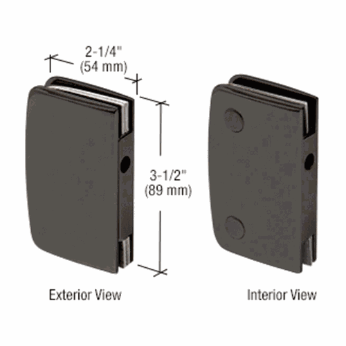CRL 701C0RB Oil Rubbed Bronze Glass Swing Door Lock Receiver for 700C0RB