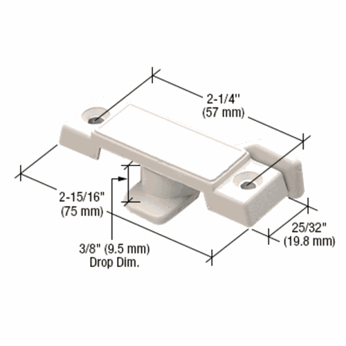 CRL F2689 White Sash Lock with 3/8