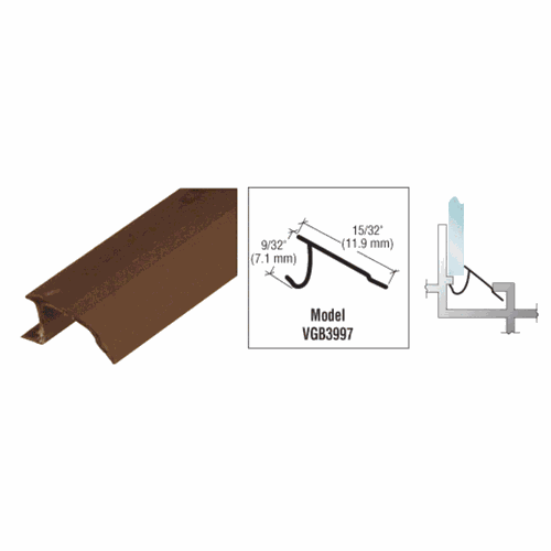 CRL VGB3997BRZ Bronze Snap-In Vinyl Glazing Bead