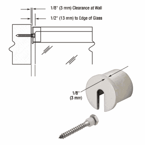 CRL GRRF15SECBS 316 Brushed Stainless Steel End Cap for 1-1/2