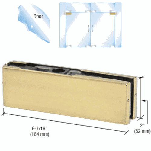 CRL PH21ABR Brass European Top Door Patch Fitting with 1NT303 Insert