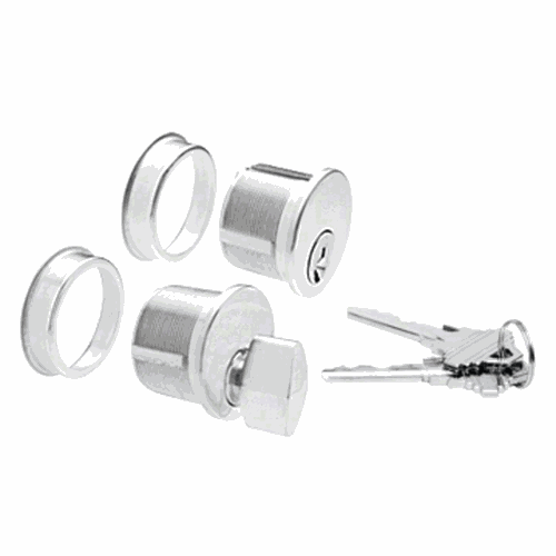 CRL DRA1020SA Satin Anodized Keyed Cylinder Thumbturn Combo