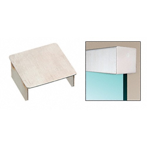 CRL GRS15ECBS Brushed Stainless Square End Cap for 1.5