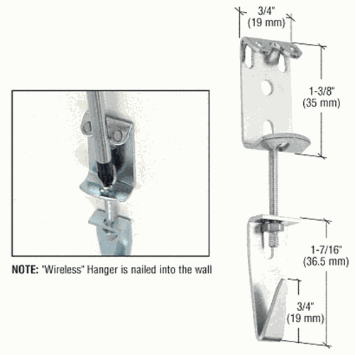 CRL 3010B Bulk Wireless Picture Hangers - 100 Pack