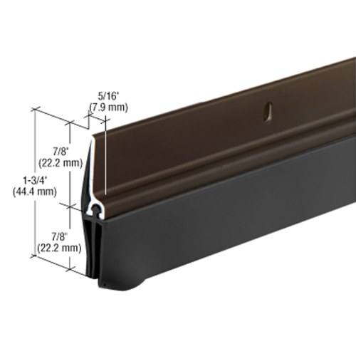 CRL DB041DV36 Dark Bronze Anodized Triple-Fin Door Sweep for 36