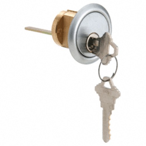 CRL DC7015SC8KDSC Satin Chrome Rim Cylinder 5-Pin, Schlage 'C' Keyway, 1-3/4