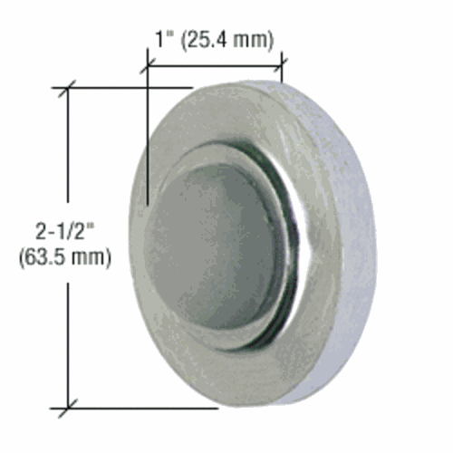 CRL DL2511A Satin Chrome Wall-Mounted Convex Door Stop
