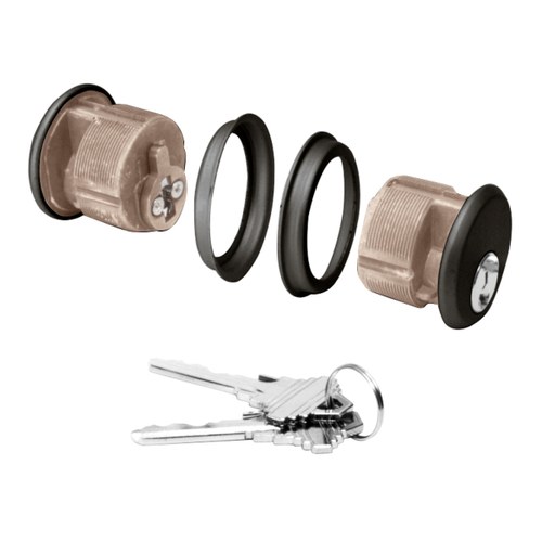 CRL DL2171SCKADU Bronze Double Mortise Cylinder, Schlage 'C' Keyway, Keyed Alike