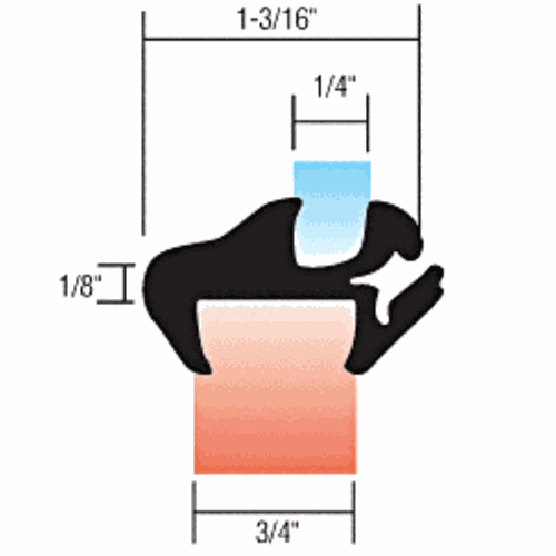 CRL 10249 Self-Sealing Universal Weatherstrip 3/4