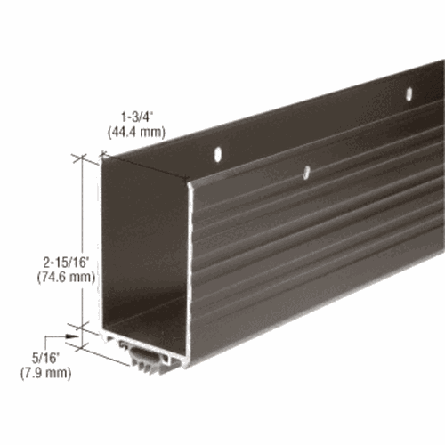 CRL DB054DV36 Dark Bronze Anodized Wrap-Around Door Shoe with Vinyl Seal for 36