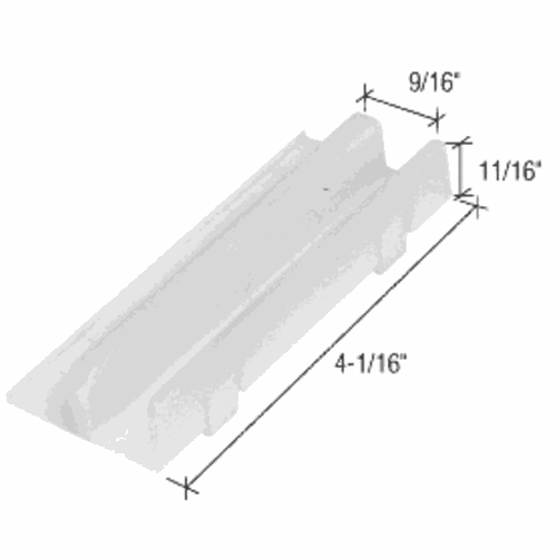 CRL M6067 Sliding Door Bottom Guide for Tub Enclosure - International