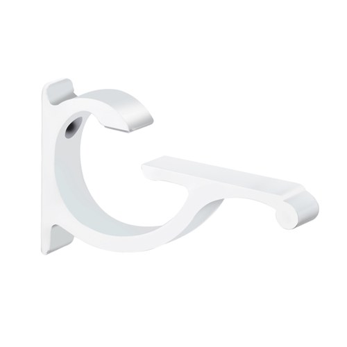 CRL CC5W White Aluminum Shelf Bracket for 3/8