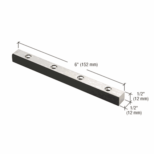CRL 1NT308BS Brushed Stainless Double Door Stop - Header Mounted