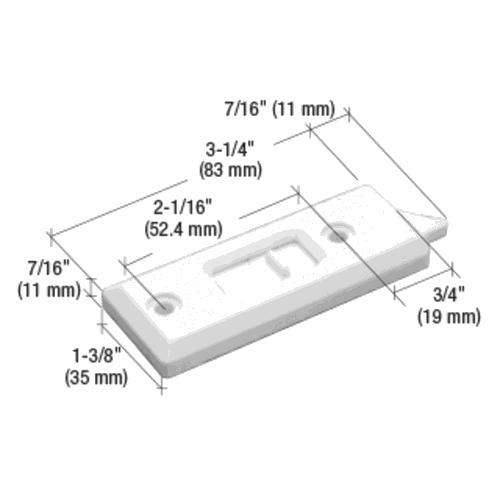 CRL F2722 White Tilt Latch with 2.06